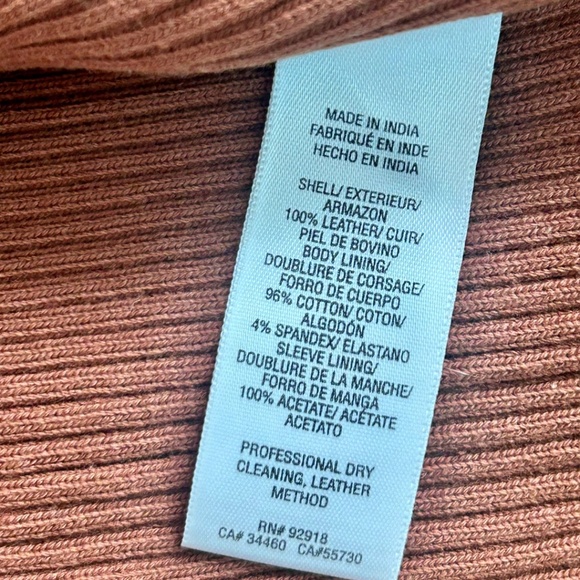 Juicy Couture Soft Brown Leather Jacket, Size: Petite - Picture 15 of 15